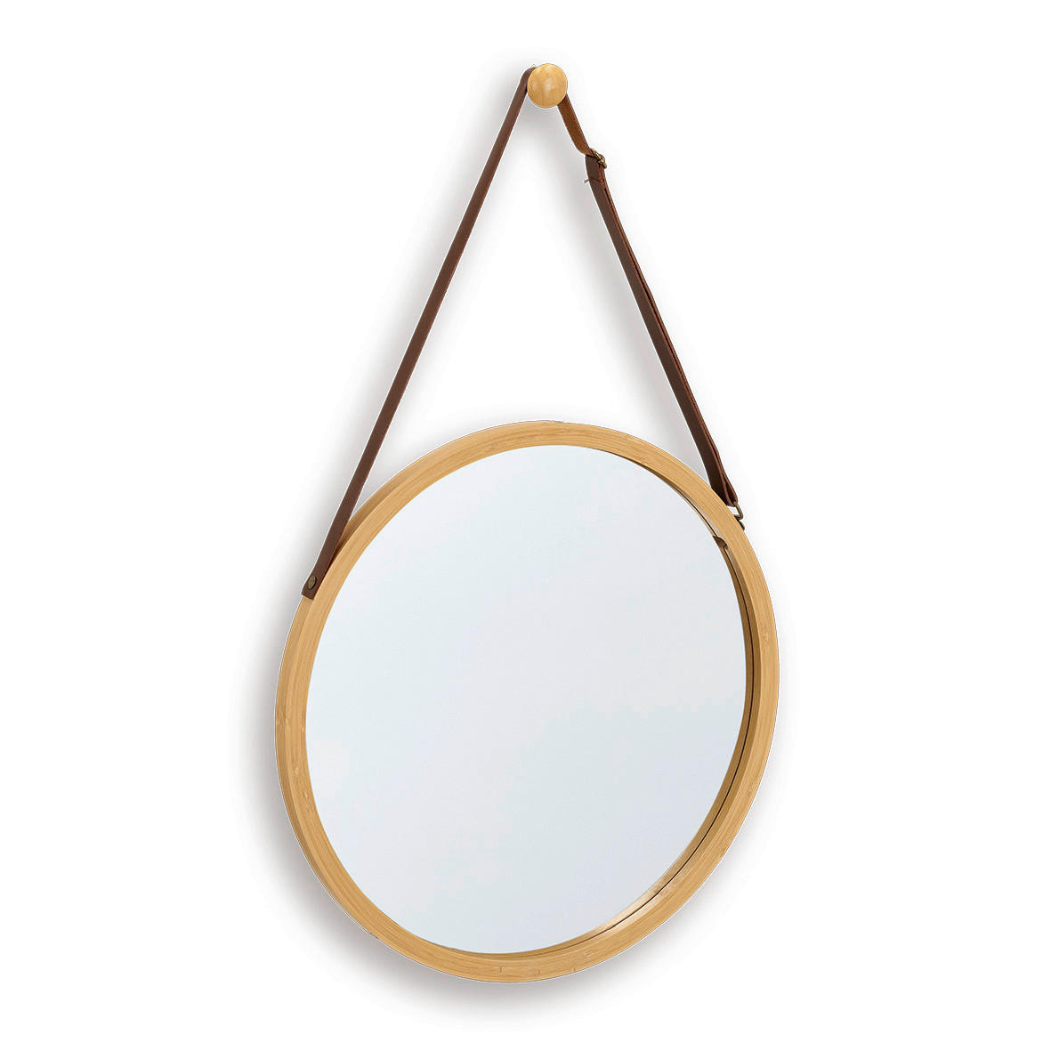 WANDSPIEGEL    in  - Naturfarben, Basics, Glas/Holz (38/38/1,5cm) - Zeller Present