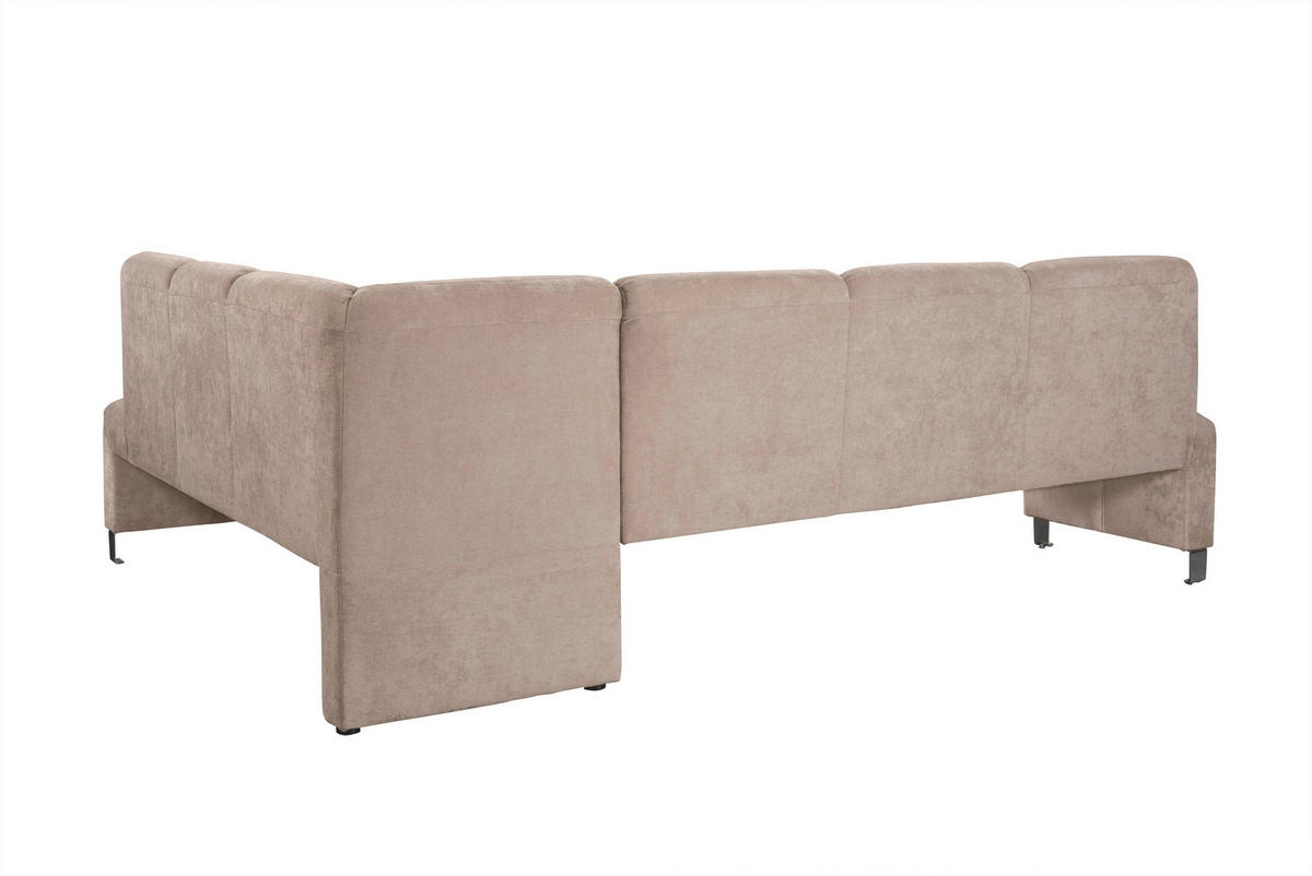 KLUPA KUTNA  bež  drvo, tekstil, drvni materijal      - srebrne boje/bež, Moderno, drvni materijal/drvo (263/198cm) - Livetastic