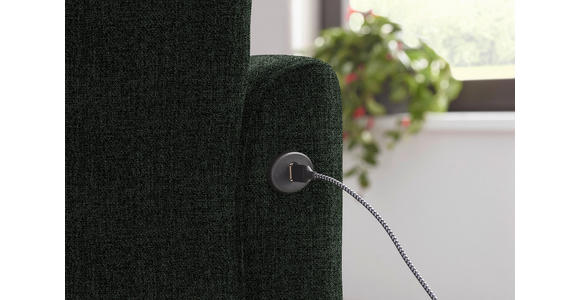 ECKSOFA in Flachgewebe Waldgrün 191/252 cm - Waldgrün/Schwarz, Design, Textil/Metall (191/252cm) - Dieter Knoll