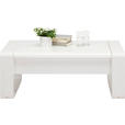COUCHTISCH 115/60/45-71 cm rechteckig Weiß Hochglanz  - Weiß Hochglanz/Weiß, Design, Holzwerkstoff/Metall (115/60/45-71cm) - Hom`in