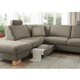 ECKSOFA in Mikrofaser Hellgrau  - Wildeiche/Beige, KONVENTIONELL, Holz/Textil (236/286cm) - Voleo