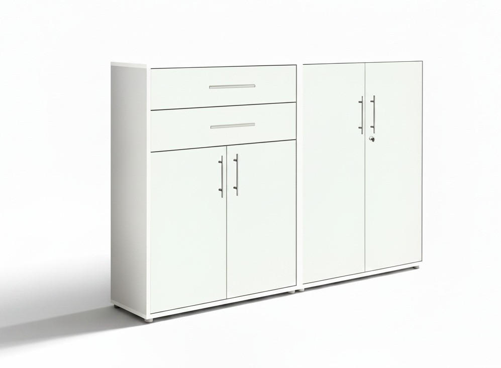 AKTENSCHRANK Weiß  - Weiß, MODERN, Holzwerkstoff (168,8/113,6/33cm) - MID.YOU