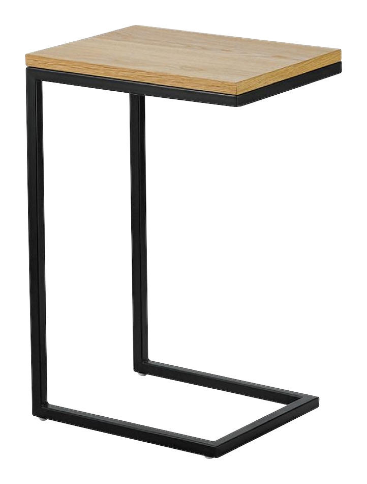 BEISTELLTISCH 40/30/60 cm Eiche furniert Schwarz, Eichefarben rechteckig  - Eichefarben/Schwarz, Design, Holz/Holzwerkstoff (40/30/60cm) - Carryhome
