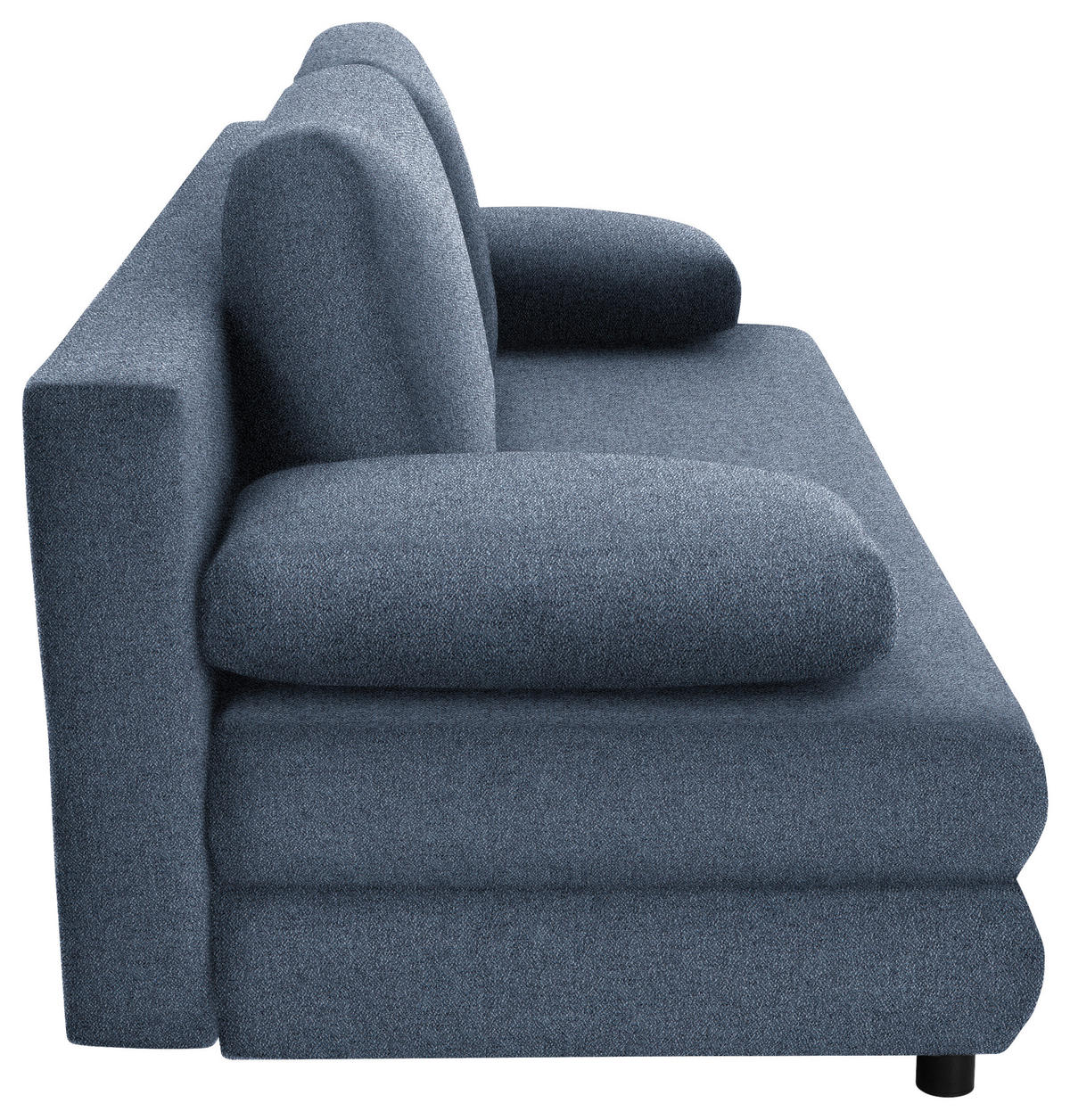 SCHLAFSOFA Webstoff Blau  - Blau/Schwarz, Design, Kunststoff/Textil (197/77/81cm) - home24