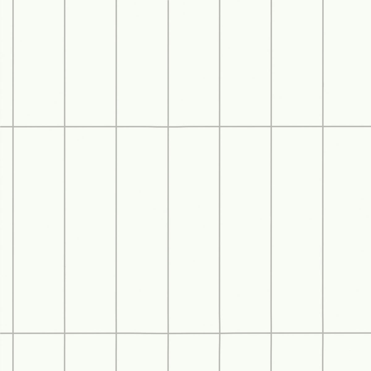 WANDPANEEL Revêt Design-Wandfliesen 3 Stück Hellgrau, Weiß Hochglanz  - Weiß Hochglanz/Hellgrau, MODERN, Kunststoff (120/60/0,37cm)