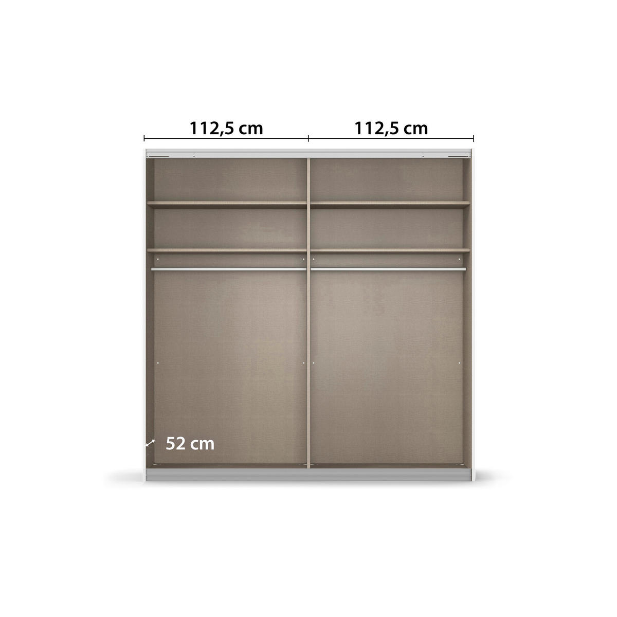 Dulap Cu Uși Culisante, stejar San Remo - alb/stejar San Remo, Modern, sticlă/metal - Carryhome