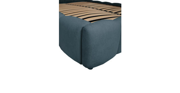 POLSTERBETT Lattenrost, Bettkasten Dunkelblau 160/200 cm  - Schwarz/Dunkelblau, KONVENTIONELL, Holz/Kunststoff (160/200cm) - Carryhome