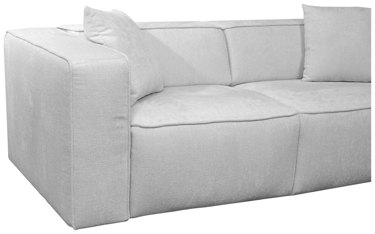 SCHLAFSOFA Chenille Hellgrau  - Hellgrau/Schwarz, Design, Kunststoff/Textil (227/74/105cm) - Novel