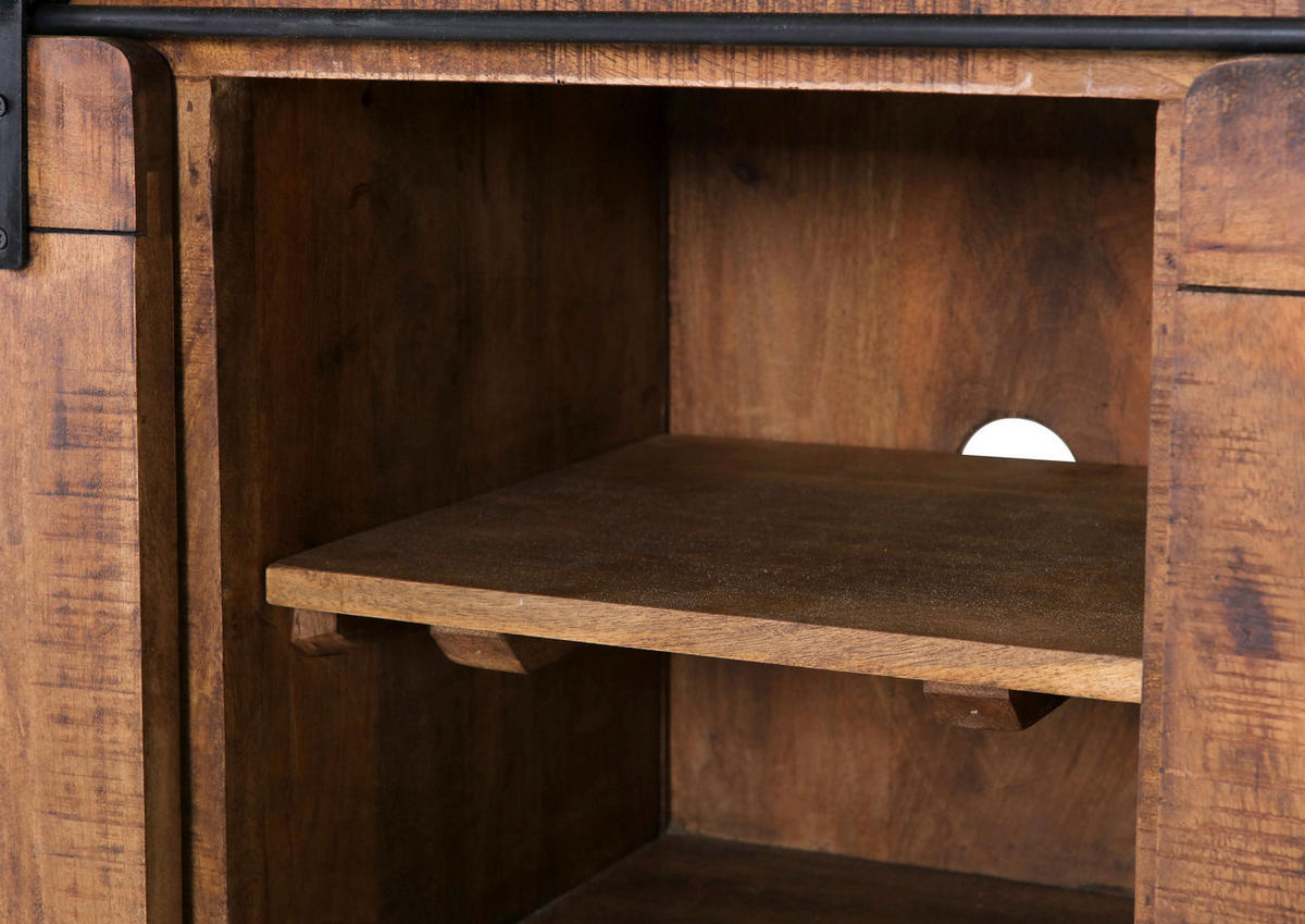 SIDEBOARD 145/85/45 cm  in Naturfarben, Schwarz  - Schwarz/Naturfarben, KONVENTIONELL, Holz/Holzwerkstoff (145/85/45cm) - Landscape