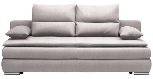 SCHLAFSOFA in Webstoff Silberfarben  - Silberfarben, KONVENTIONELL, Kunststoff/Textil (207/94/90cm) - Venda