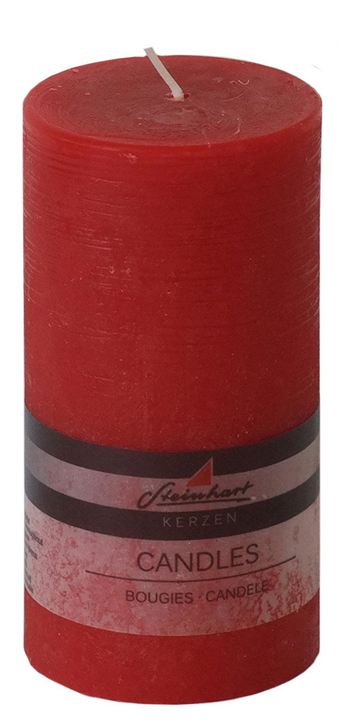 STUMPENKERZE 7,8/15 cm  - Rot, Basics (7,8/15cm)