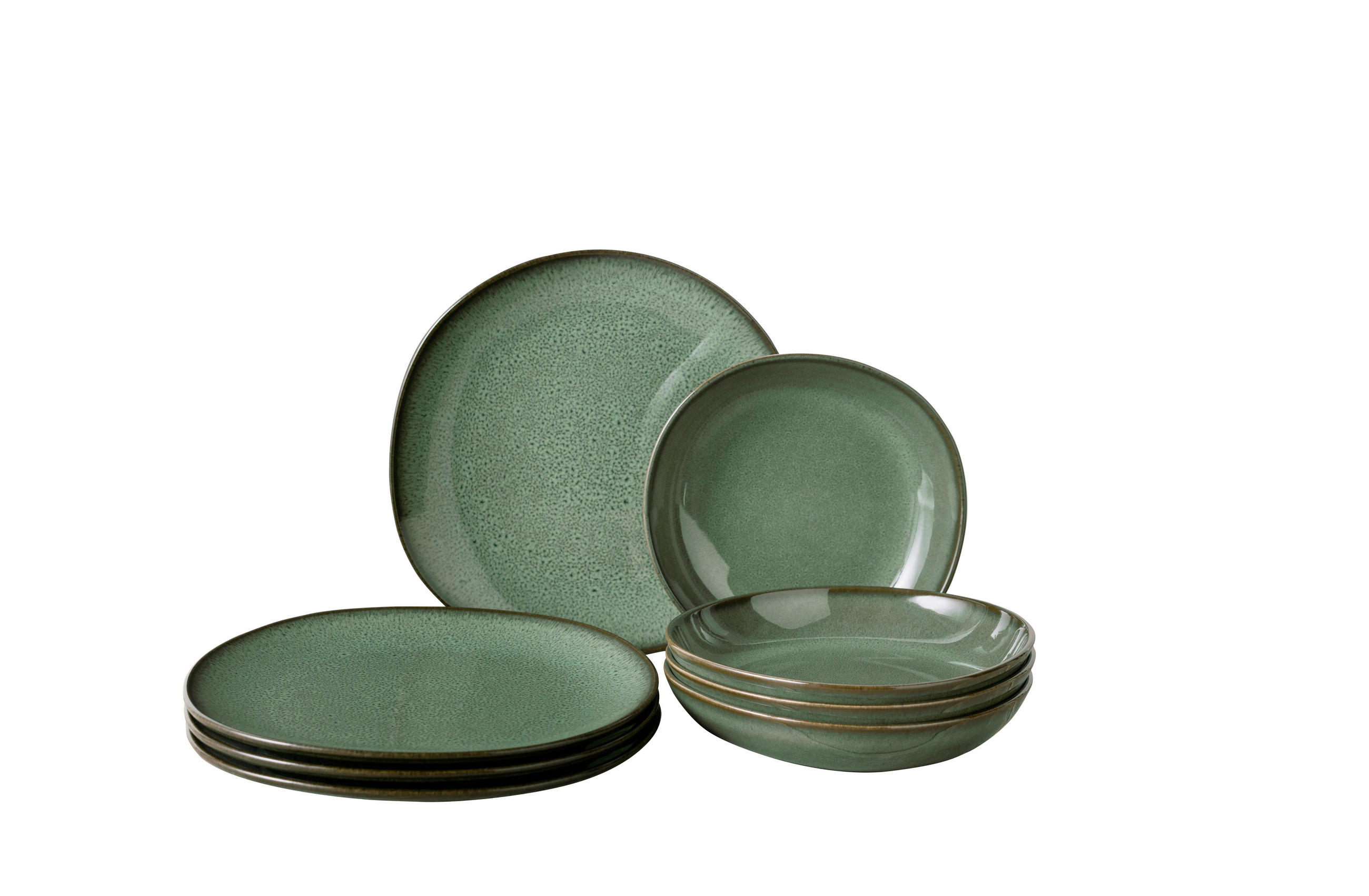 TAFELSERVICE Lave Vert 8-teilig  - Dunkelgrün, Basics, Keramik (34,5/19,4/32,cm) - Villeroy & Boch