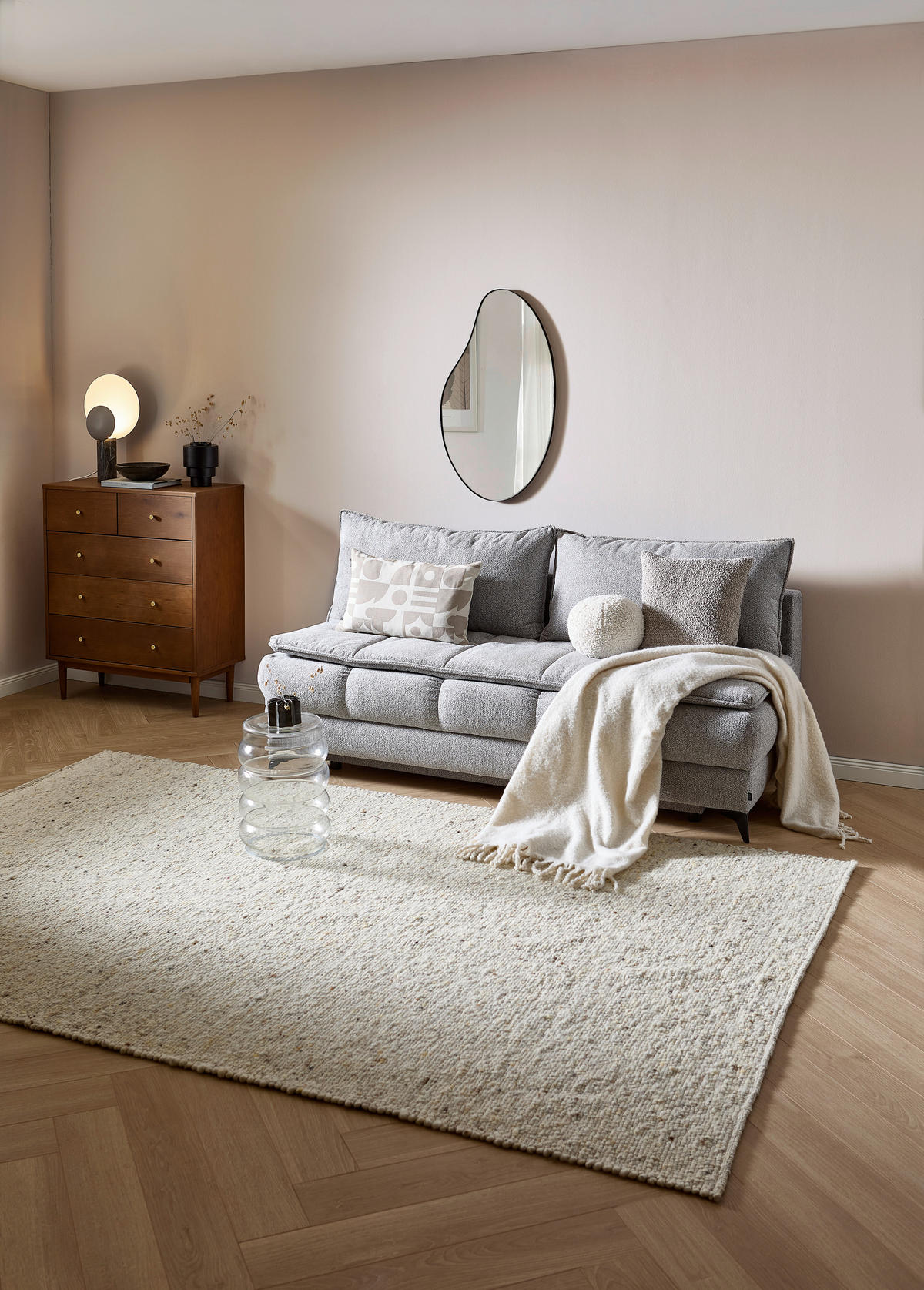SCHLAFSOFA Flachgewebe Grau  - Schwarz/Grau, Design, Textil/Metall (197/95/92cm) - Stylife