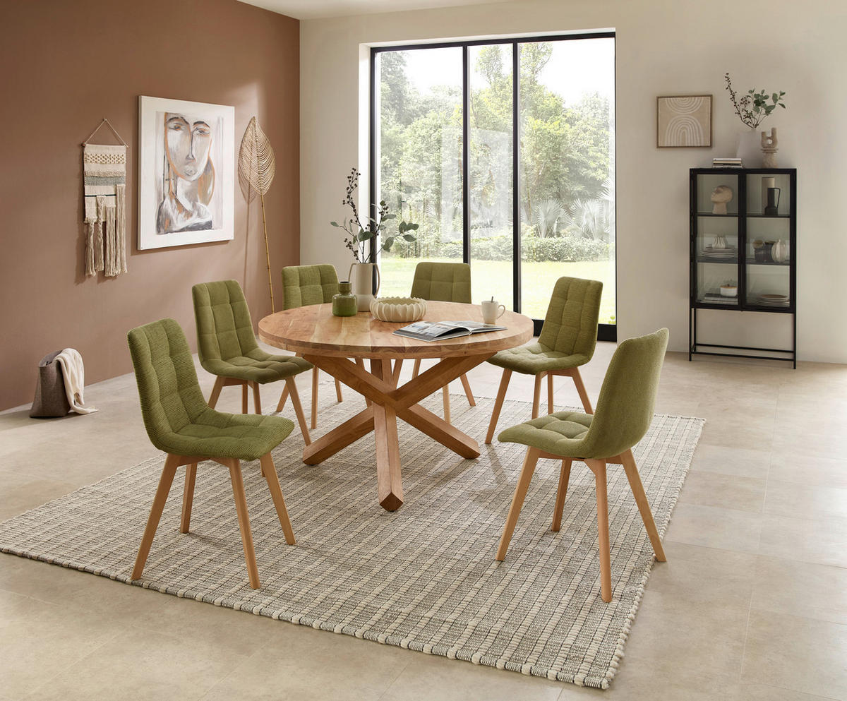 ESSTISCH in Holz 130/130/76 cm  - Akaziefarben, MODERN, Holz (130/130/76cm) - Livetastic