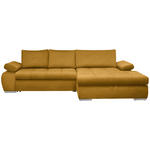 ECKSOFA in Flachgewebe Gelb  294/173 cm  - Chromfarben/Gelb, Design, Kunststoff/Textil (294/173cm) - Carryhome