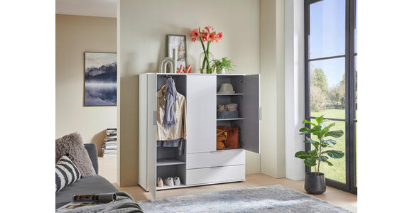 HIGHBOARD  in 130/140/40 cm  - Silberfarben/Alufarben, KONVENTIONELL, Holzwerkstoff/Kunststoff (130/140/40cm) - Carryhome