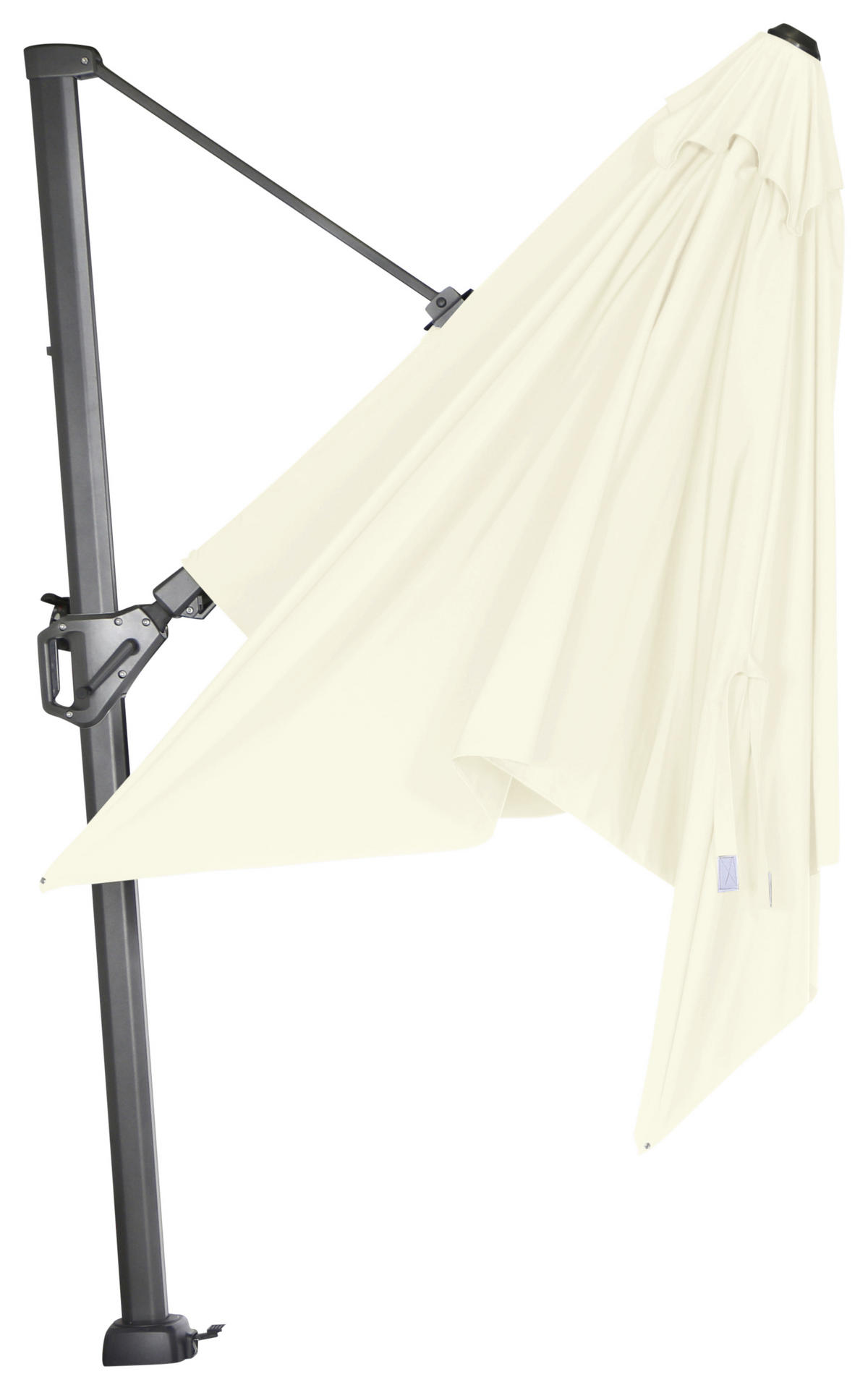 AMPELSCHIRM  300/300 cm  - Anthrazit/Creme, KONVENTIONELL, Textil/Metall (300/300cm) - Siena Garden