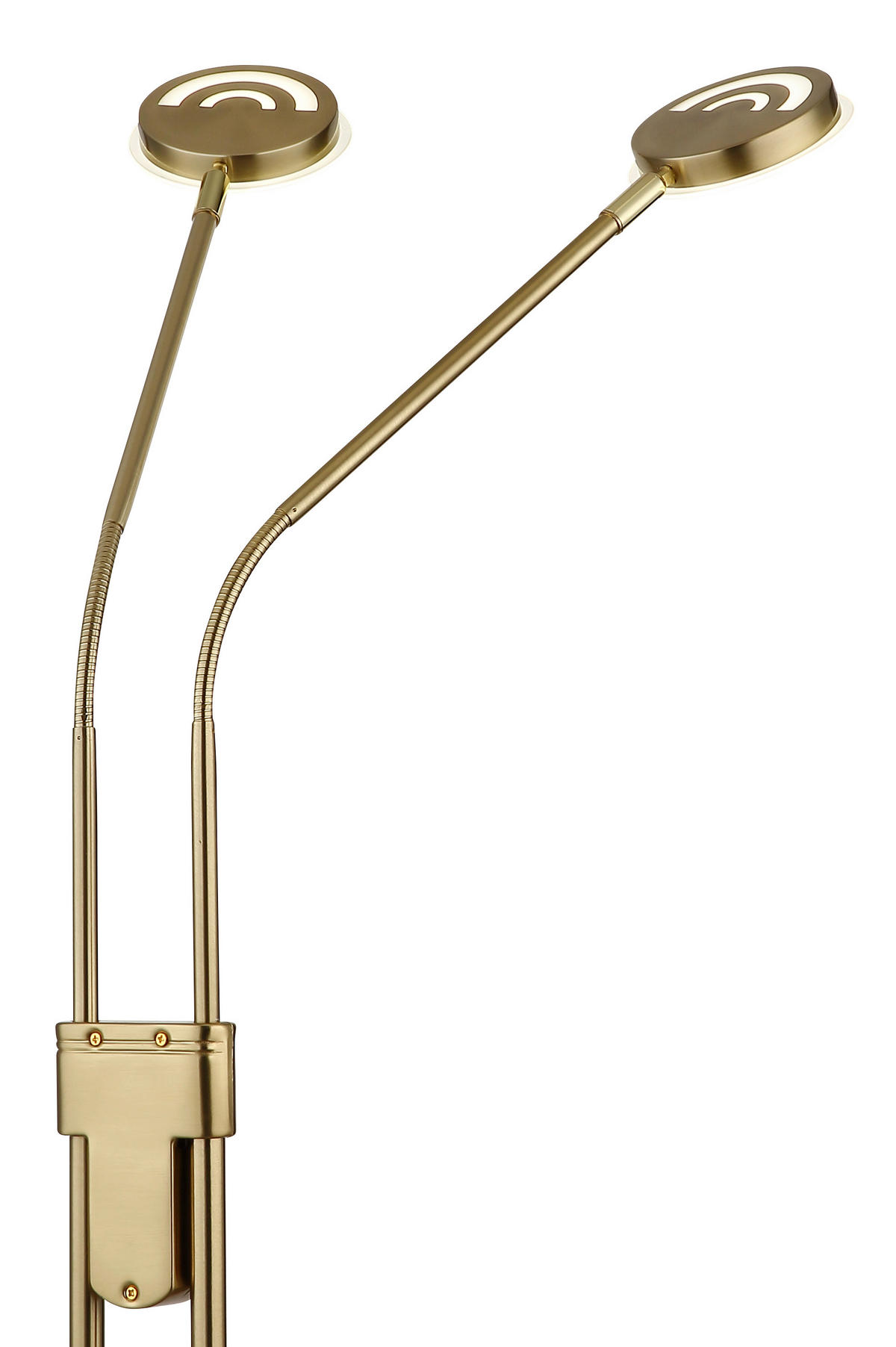 LED-STEHLEUCHTE Silvio 93/25 cm  - Messingfarben/Schwarz, Design, Kunststoff/Metall (93/25cm) - Globo