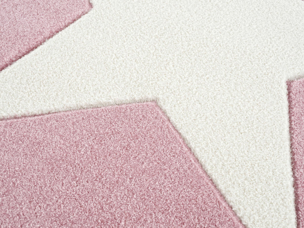 KINDERTEPPICH 120/180 cm Happy Rugs  - Rosa/Weiß, Trend, Textil (120/180cm)