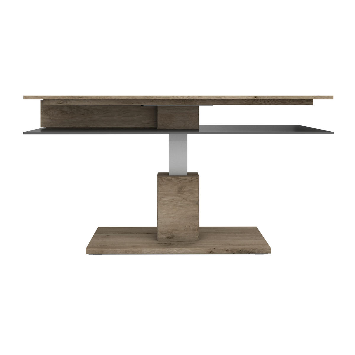 COUCHTISCH in Holz, Glas 120/75/46 cm  - Eichefarben/Anthrazit, Design, Glas/Holz (120/75/46cm) - Voglauer