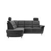 ECKSOFA in Chenille Anthrazit  - Chromfarben/Anthrazit, Konventionell, Textil/Metall (184/231cm) - Livetastic