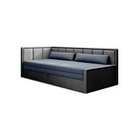 RÉCAMIERE Anthrazit, Blau Textilgeflecht  - Blau/Anthrazit, Design, Kunststoff/Textil (82/77/214cm) - MID.YOU