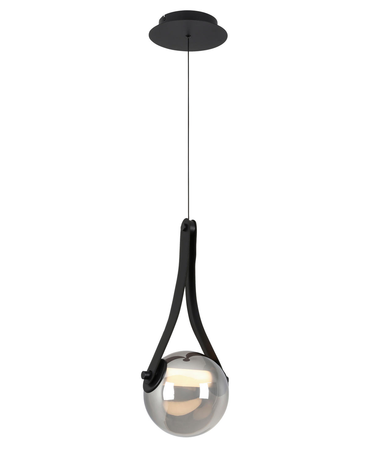 LED LUSTER  23/215 cm      - boja hroma/crna, Dizajnerski, staklo/metal (23/215cm) - Dieter Knoll