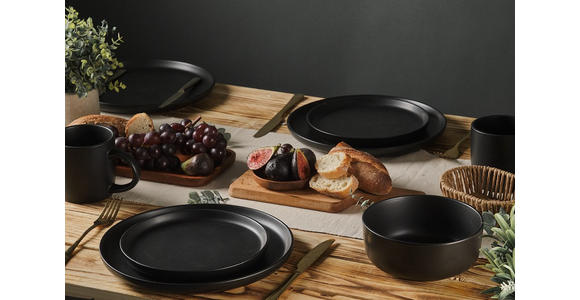 KOMBISERVICE Salerno 16-teilig  - Schwarz, Trend, Keramik - Novel