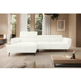 ECKSOFA  in Cord Creme  174/277 cm  - Creme/Schwarz, KONVENTIONELL, Textil/Metall (174/277cm) - Carryhome
