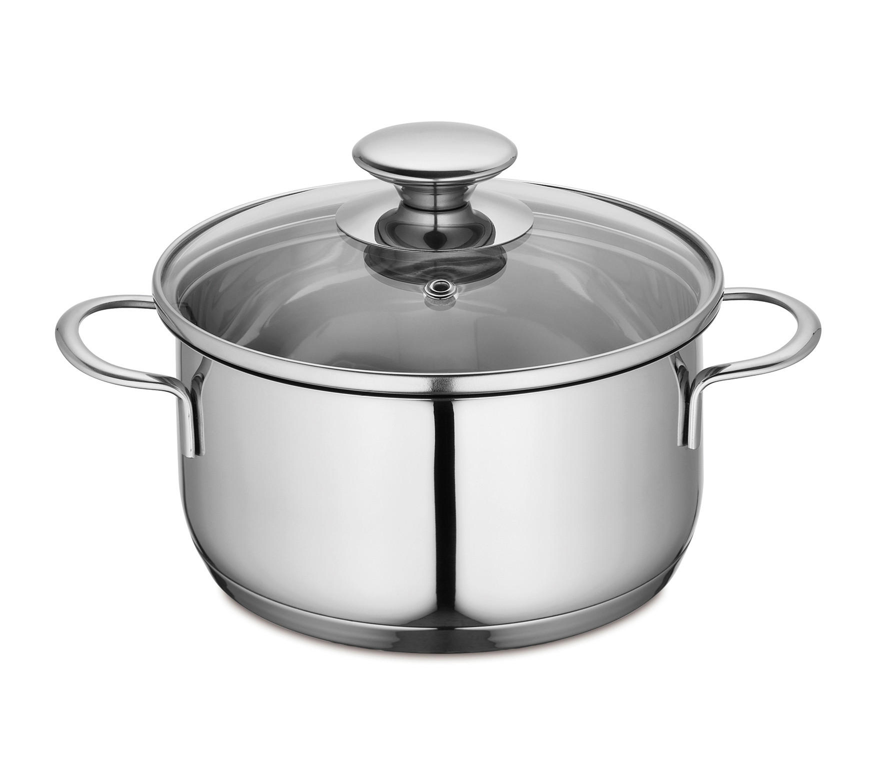 KOCHTOPF CAPRI 1,5 L  - Edelstahlfarben, Basics, Glas/Metall (16/12,65cm) - KÜCHENPROFI