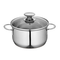 KOCHTOPF CAPRI 1,5 L  - Edelstahlfarben, Basics, Glas/Metall (16/12,65cm) - KÜCHENPROFI