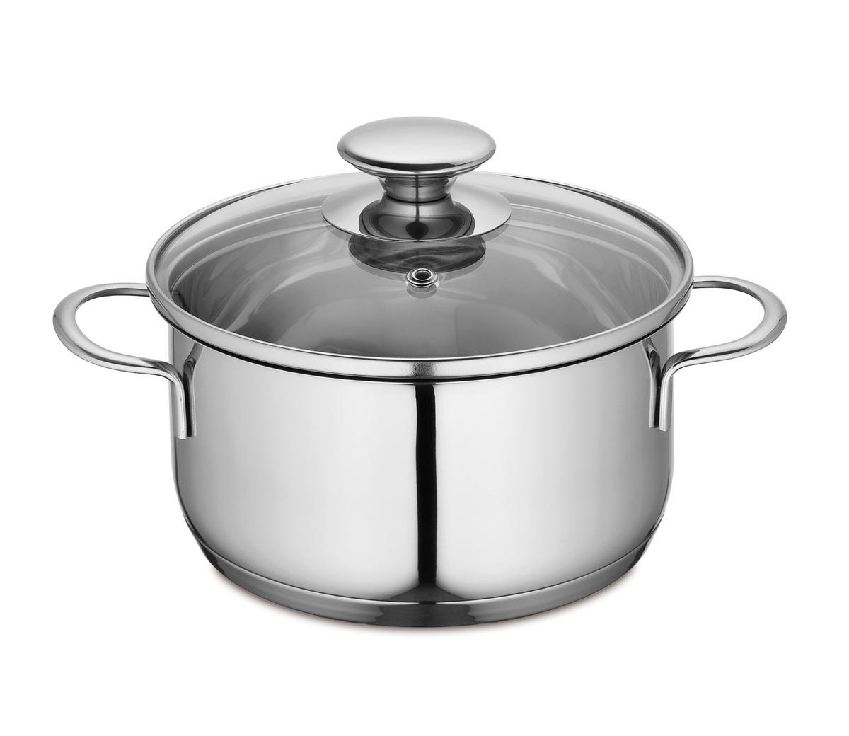 KOCHTOPF CAPRI 1,5 L  - Edelstahlfarben, Basics, Glas/Metall (16/12,65cm) - KÜCHENPROFI