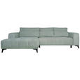 ECKSOFA  in Chenille Hellgrau  222/279 cm  - Hellgrau/Schwarz, KONVENTIONELL, Kunststoff/Textil (222/279cm) - Hom`in