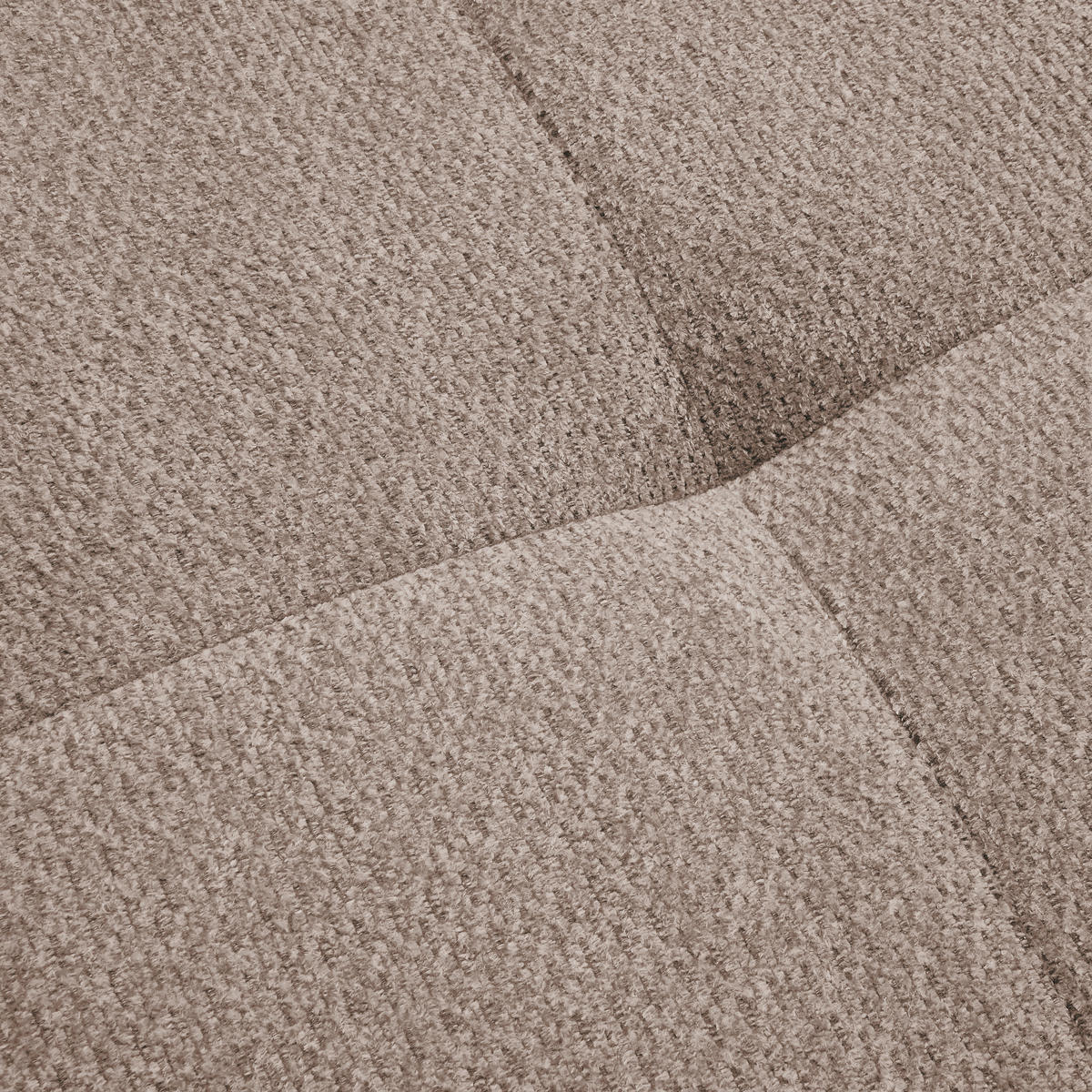 ECKSOFA in Chenille Hellbraun  - Hellbraun/Schwarz, Modern, Textil/Metall (290/182cm) - Hom`in