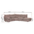 ECKSOFA Grau Flachgewebe  - Schwarz/Grau, MODERN, Kunststoff/Textil (235/275cm) - Landscape