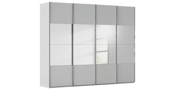 SCHWEBETÜRENSCHRANK  in Seidengrau  - Chromfarben/Seidengrau, Design, Holzwerkstoff/Metall (271/223/68cm) - Novel