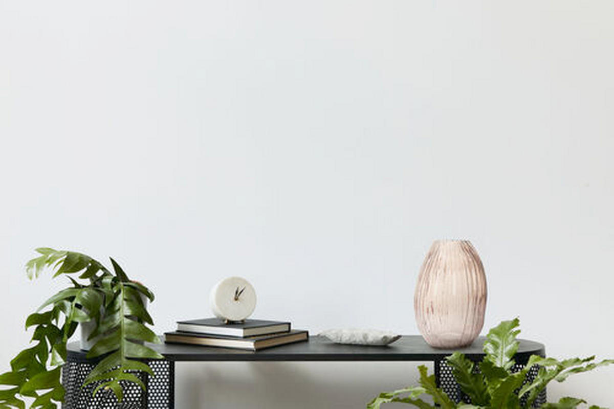 VAS  - gammelrosa, Modern, glas (16/25/18cm) - Kayoom