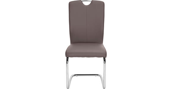 SCHWINGSTUHL in Metall, Textil Braun, Chromfarben - Chromfarben/Braun, Design, Textil/Metall (58,5/99,5/46cm) - Hom`in