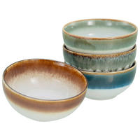 SCHÜSSELSET Cascade Bowls Mix  - Blau/Braun, Basics, Keramik (17,5/7,5cm) - Creatable