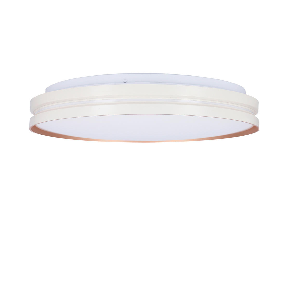 LED-TAKLAMPA Montana 40/40/7 cm  - vit/guldfärgad, Klassisk, metall/plast (40/40/7cm)