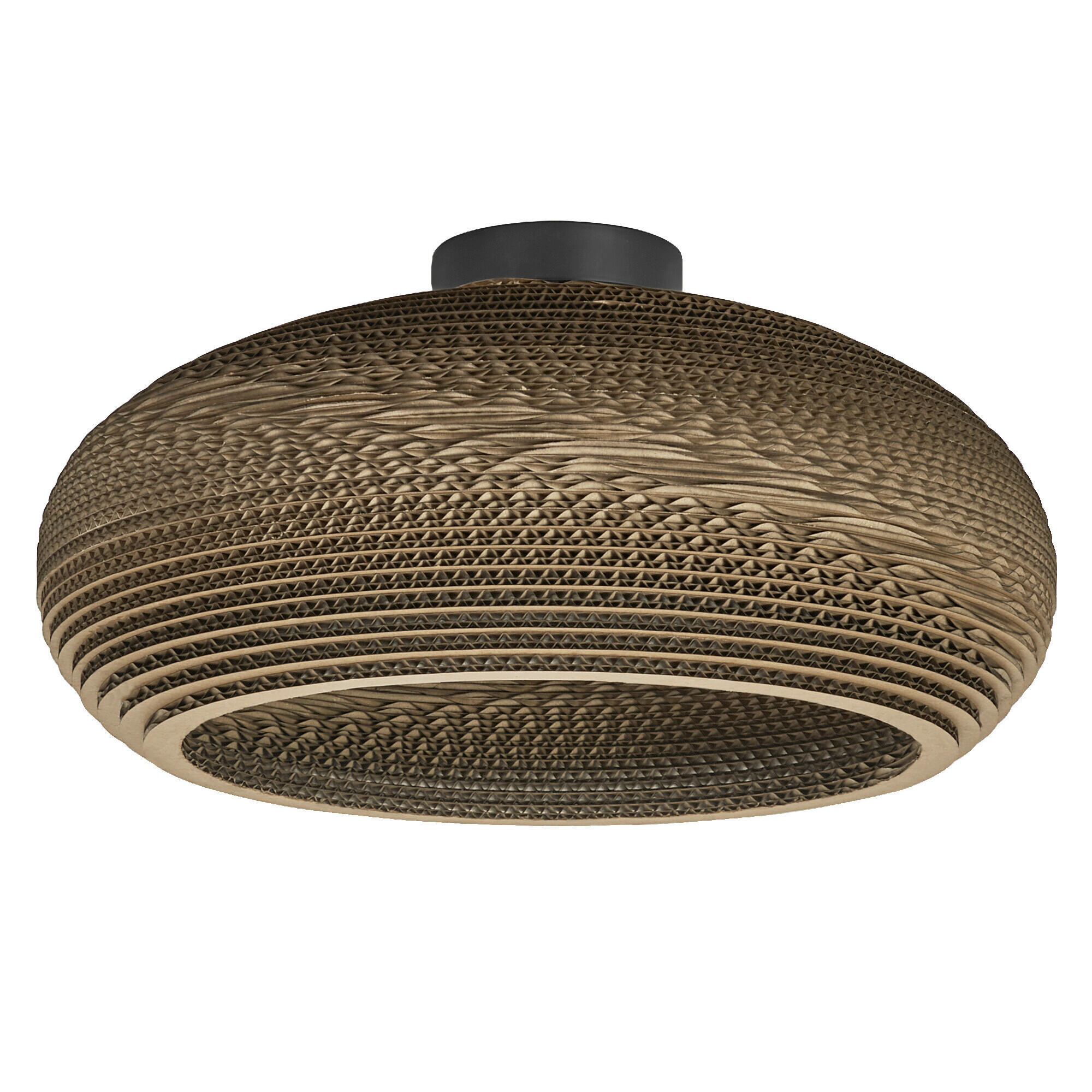 DECKENLEUCHTE  40/20,5 cm    - Braun, Natur, Karton/Metall (40/20,5cm) - Osram