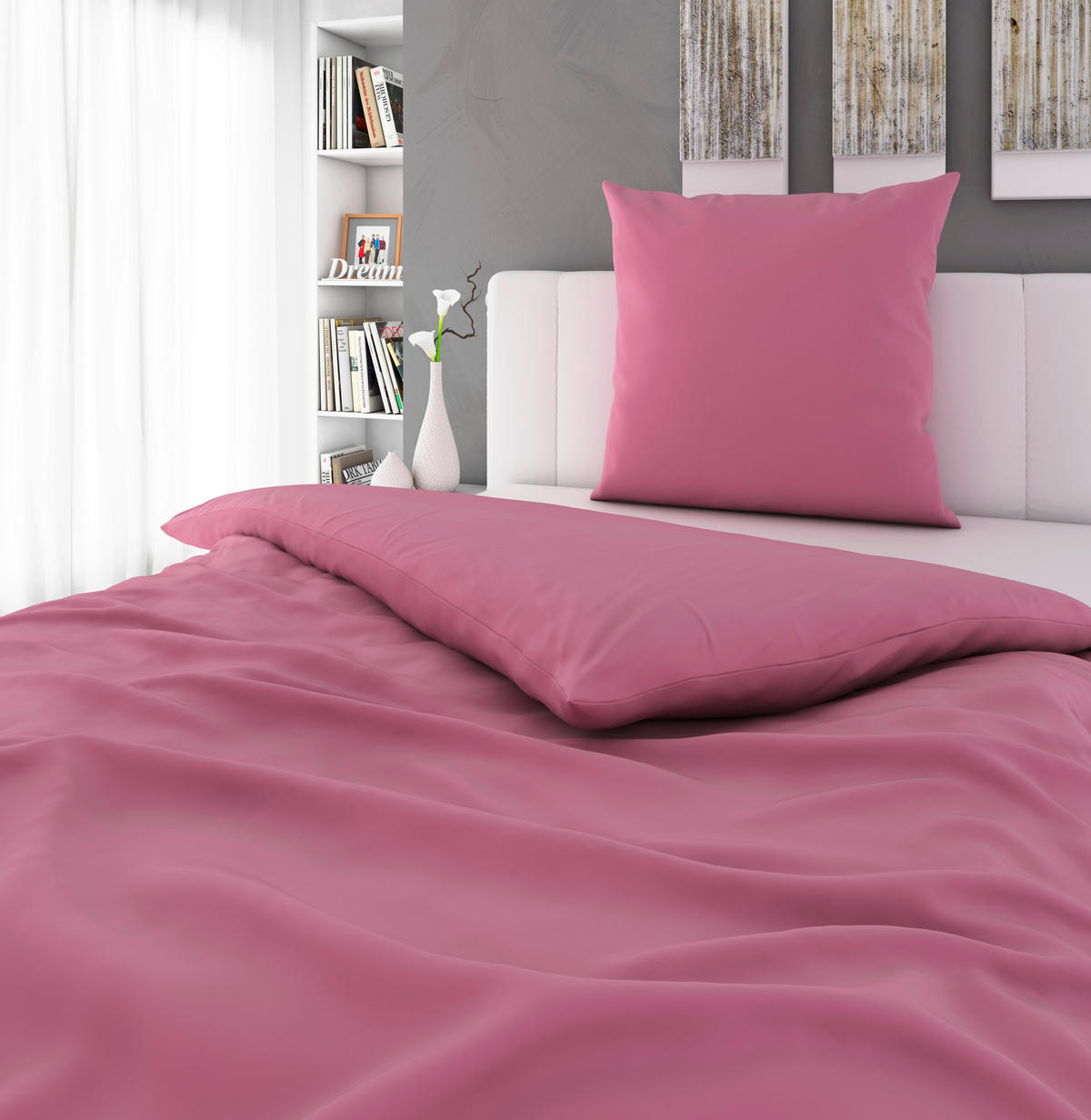 POSTELJINA Lozano 135/200 cm tekstil pink  - pink, Konvencionalno, tekstil (135/200cm) - Novel