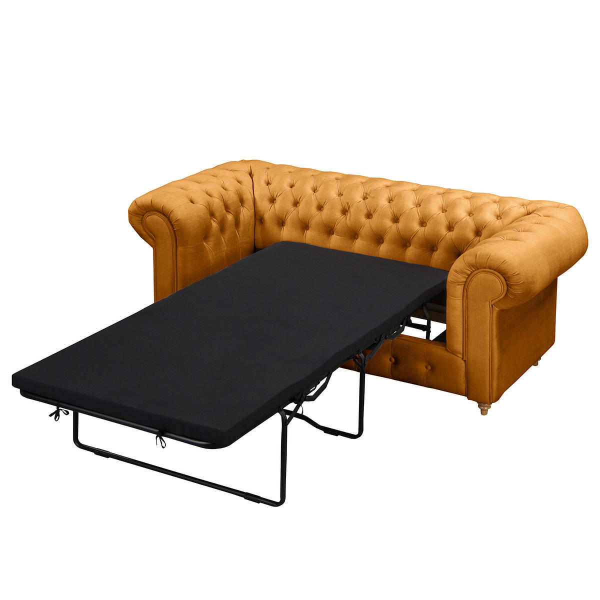 SCHLAFSOFA Mikrofaser Bernsteinfarben  - Bernsteinfarben/Braun, Design, Holz/Textil (190/74/91cm) - P & B