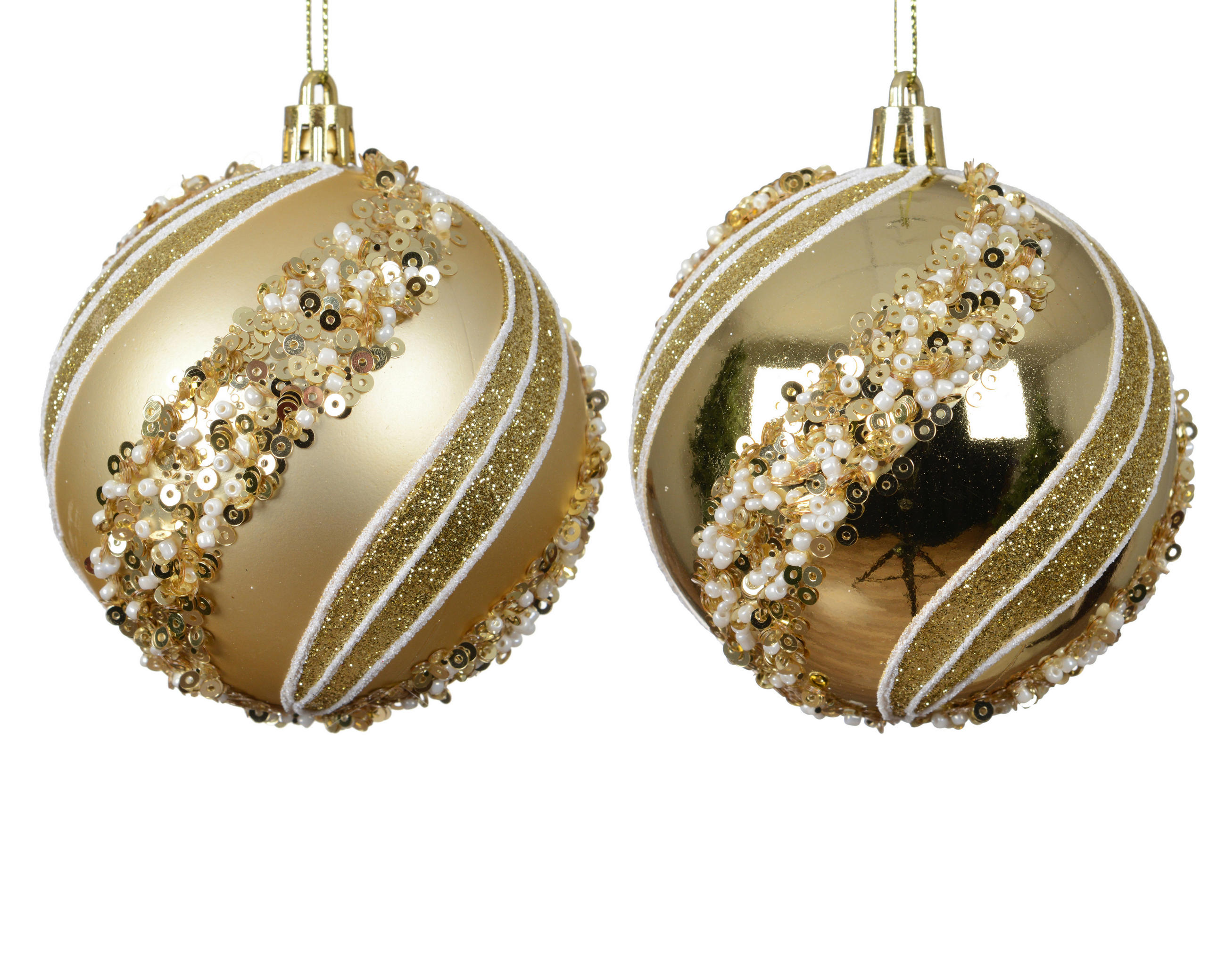 CHRISTBAUMKUGEL 8/8/8 cm  - Goldfarben, Basics, Kunststoff (8/8/8cm)