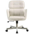 DREHSTUHL  in Lederlook Creme, Hellgrau  - Creme/Hellgrau, Design, Kunststoff/Textil (56,5/84,5-92/59,5cm) - Carryhome