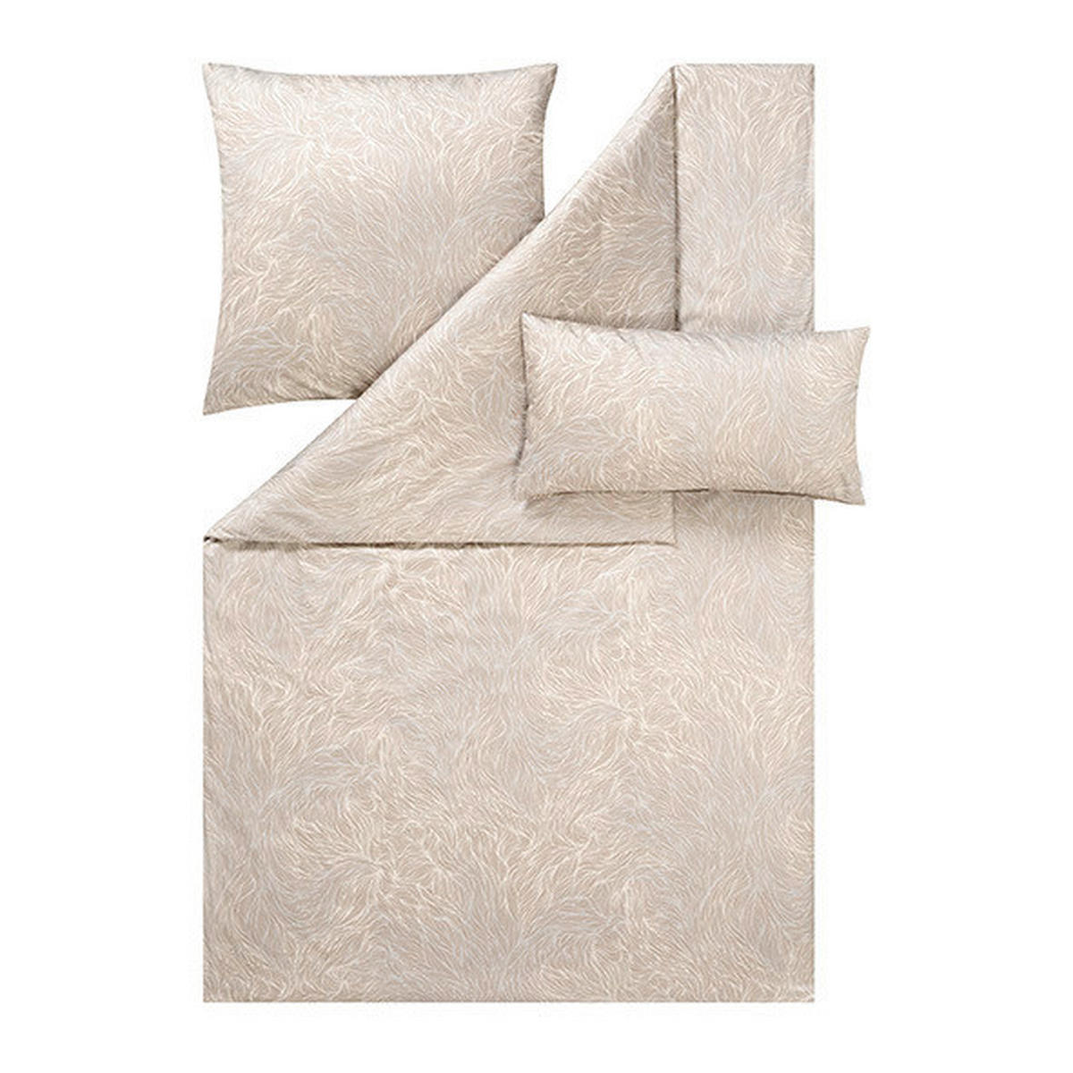 BETTWÄSCHE Exquisit Satin 140/200 cm  - Beige, Basics, Textil (140/200cm) - Estella