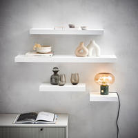 WANDBOARD Weiß Hochglanz  - Weiß Hochglanz, Basics, Holzwerkstoff (110/5/25cm) - Xora