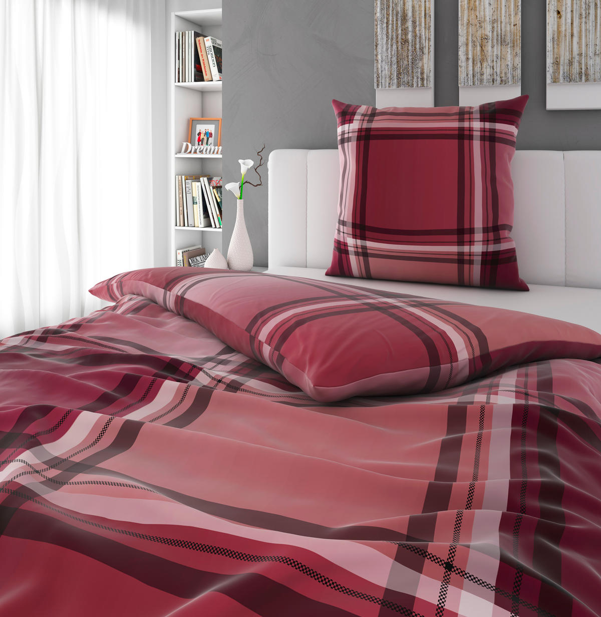 BETTWÄSCHE Satin 135/200 cm  - Pink, KONVENTIONELL, Textil (135/200cm) - Novel