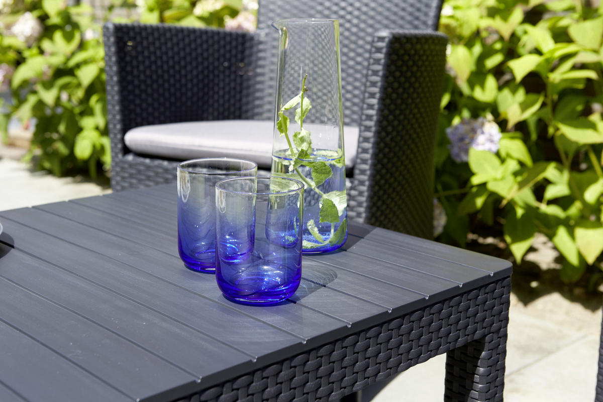 LOUNGETISCH 116/71,5/40-66 cm Kunststoff  - Graphitfarben, Design, Kunststoff (116/71,5/40-66cm) - Keter