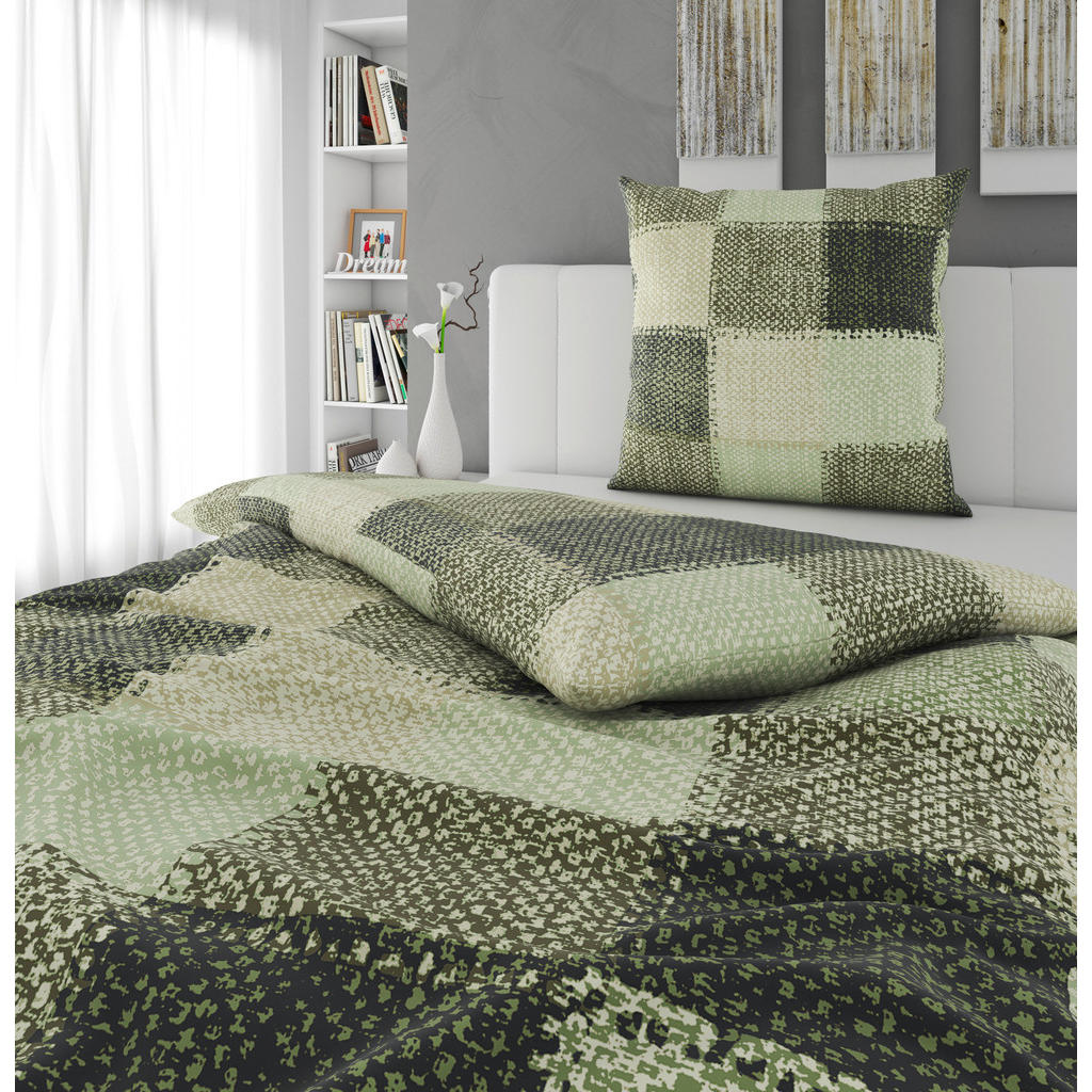 Thumbnail - Novel Bettwäsche, Grün, Textil, 135x200 cm, Oeko-Tex® Standard 100, Oeko-Tex® Made IN Green, pflegeleicht, schadstoffgep...